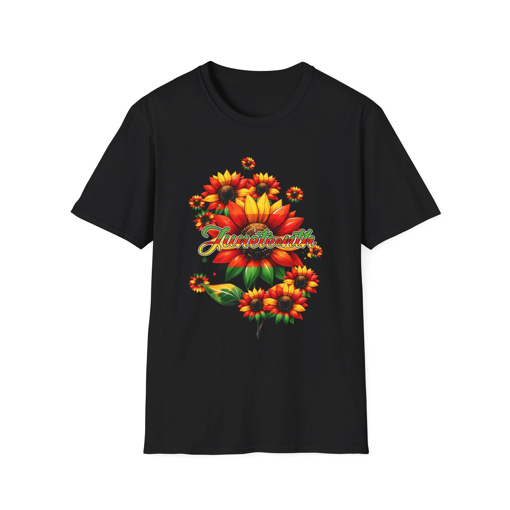 Vibrant Floral T-Shirt - Unisex Softstyle Tee image 1